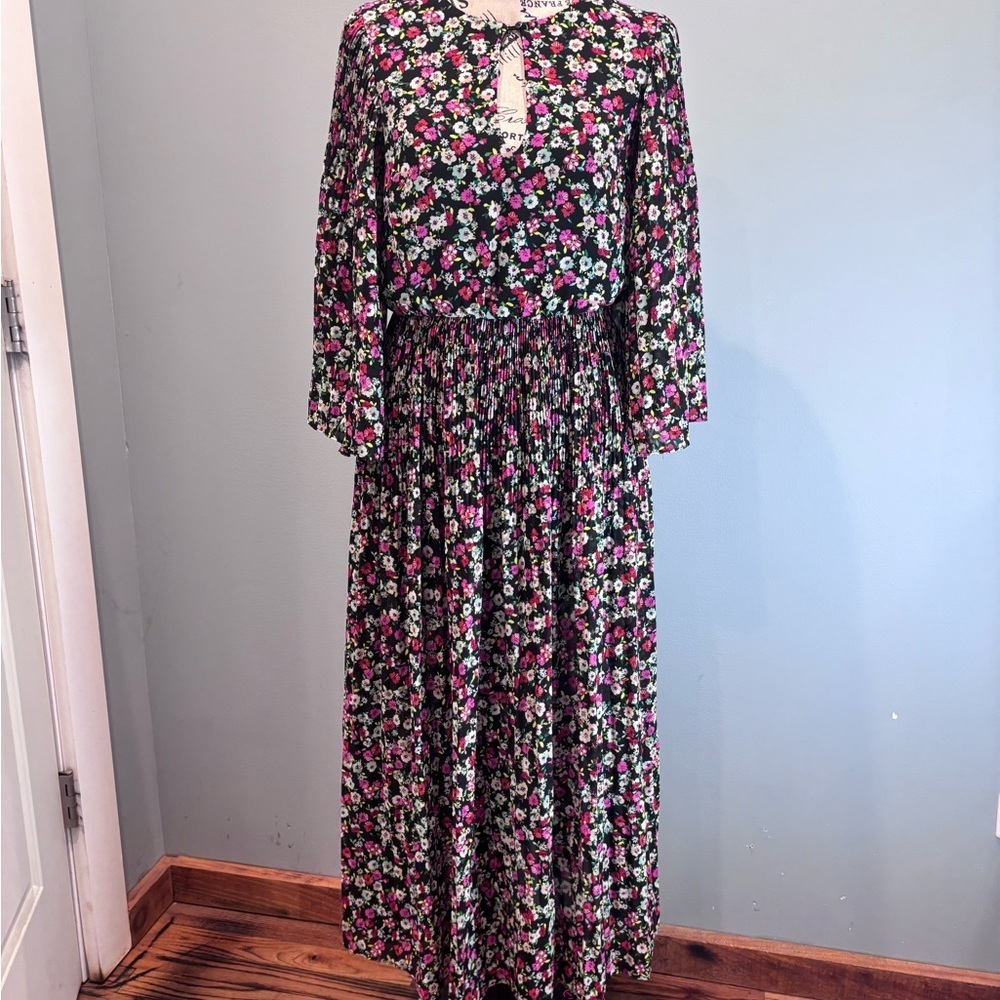 H&M Multicolor Floral Long Sleeve Dress